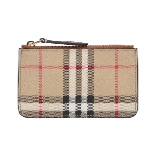 Check Printed Zipped Wallet