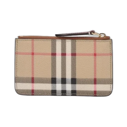 Check Printed Zipped Wallet