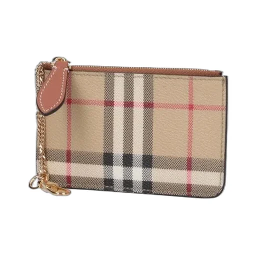 Check Printed Zipped Wallet