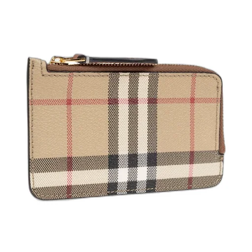 Checked Zip-Up Cardholder
