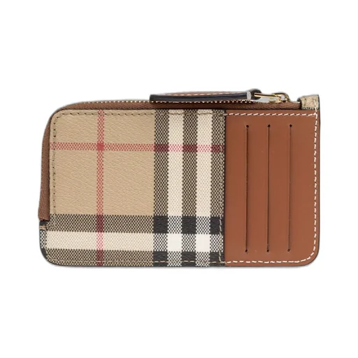 Checked Zip-Up Cardholder