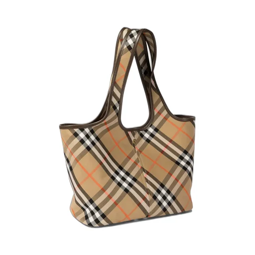 Small Checked Top Handle Bag