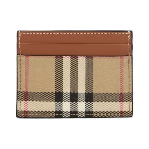 Vintage Checked Open Top Card Holder