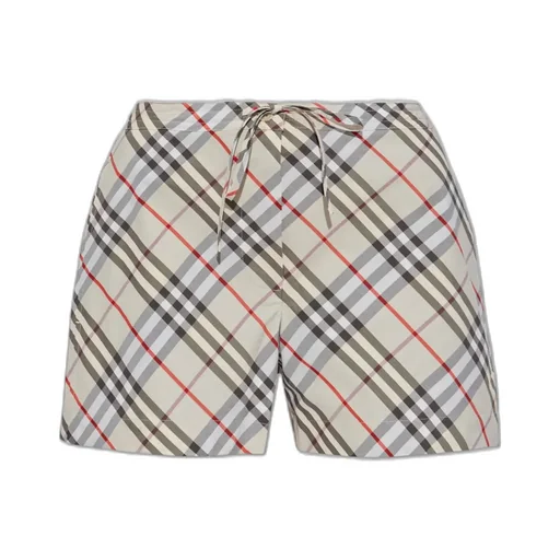 Checked Drawstring Pyjama Shorts