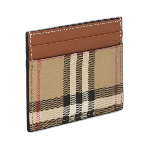 Vintage Checked Open Top Card Holder