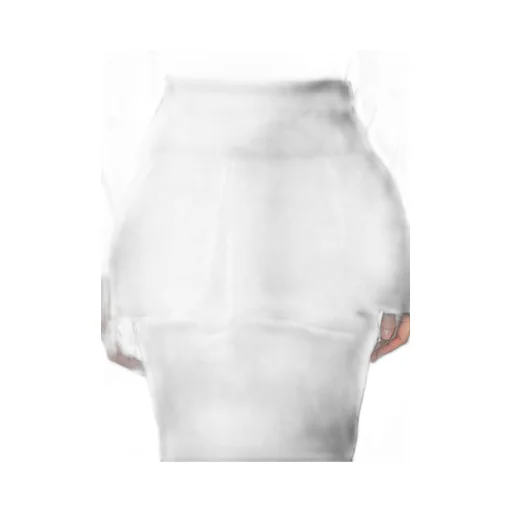 Ribbed Peplum Midi Skirt