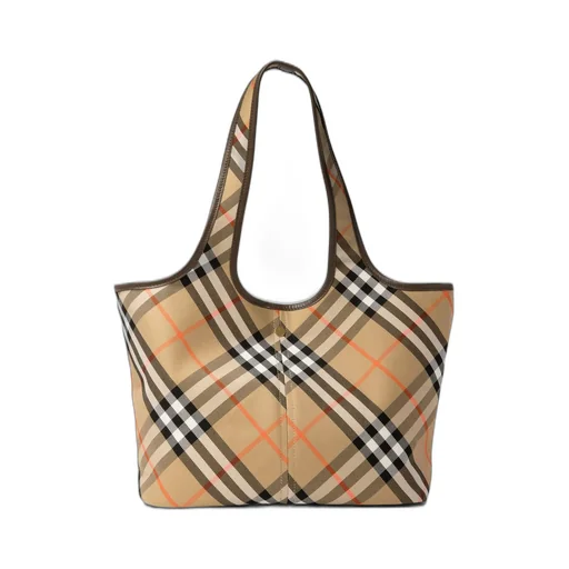Small Checked Top Handle Bag