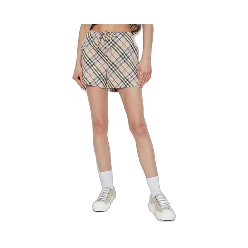 Checked Drawstring Pyjama Shorts