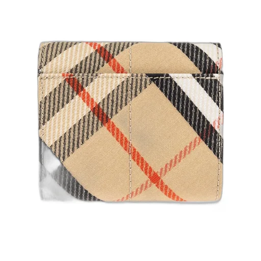 Vintage Check Printed Snip Folded Wallet