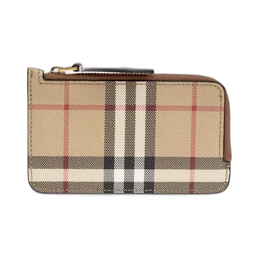 Checked Zip-Up Cardholder