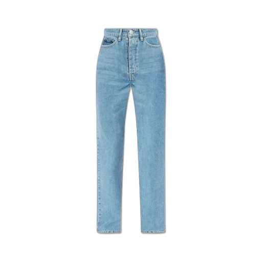 High-Waisted Straight Jeans