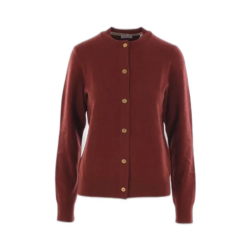 Button-Up Crewneck Knitted Cardigan