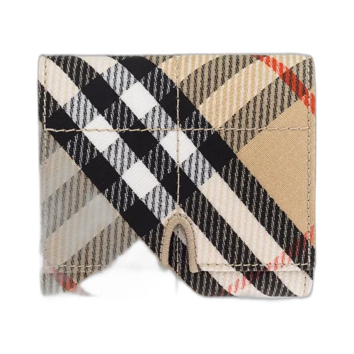 Vintage Check Printed Snip Folded Wallet