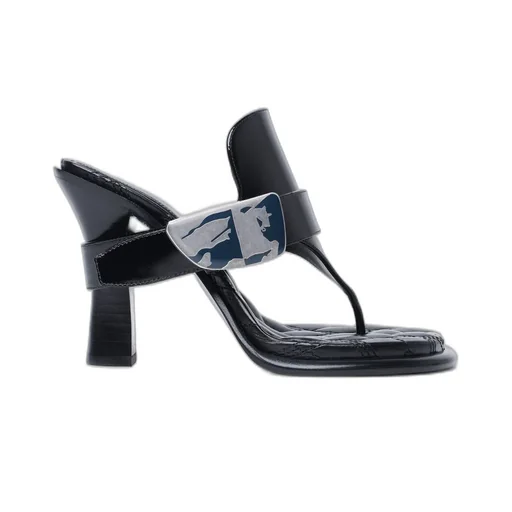 Bay Equestrian Knight Motif Sandals