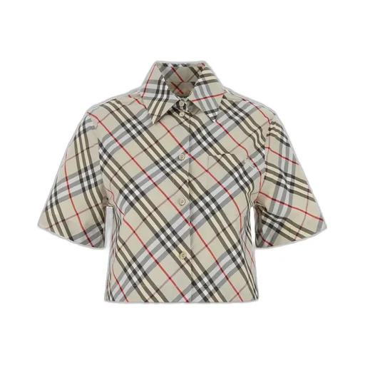 Checked Cropped Shirt