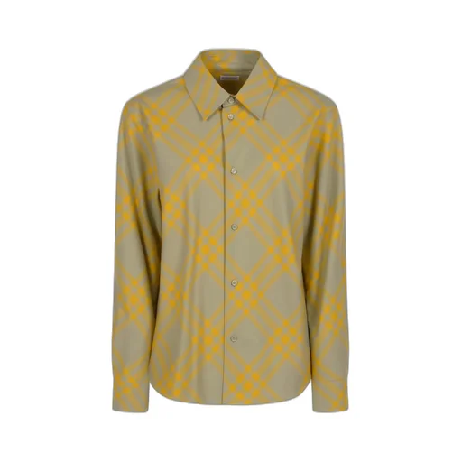 Checked Collared Long-Sleeve Shirt