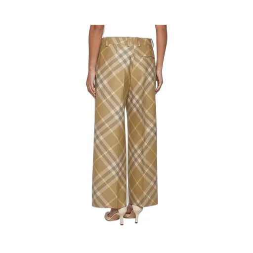 Check-Printed Straight-Leg Tailored Trousers