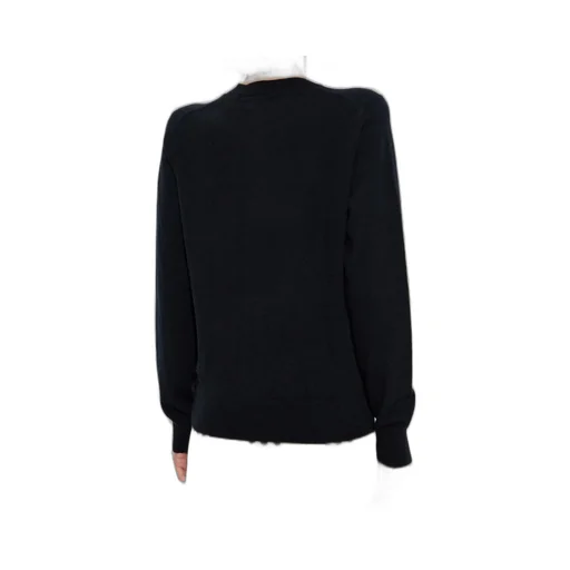 Crewneck Knitted Buttoned Cardigan