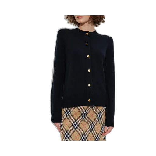 Crewneck Knitted Buttoned Cardigan