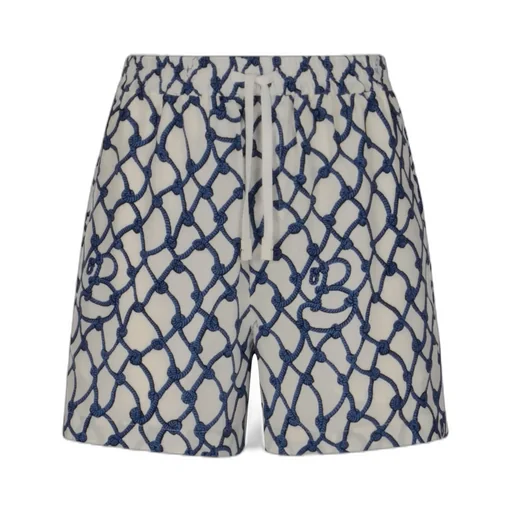 Allover Knot Printed Drawstring Shorts
