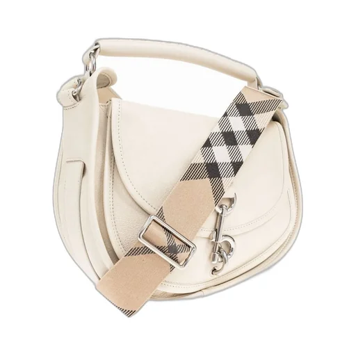 Small B Clip Foldover-Top Crossbody Bag