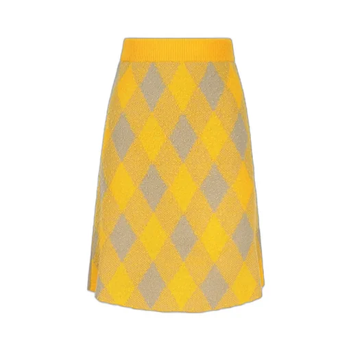 Check Patterned A-Line Skirt