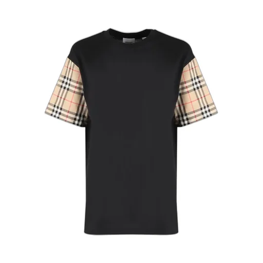 Vintage Check-Sleeved Crewneck T-Shirt