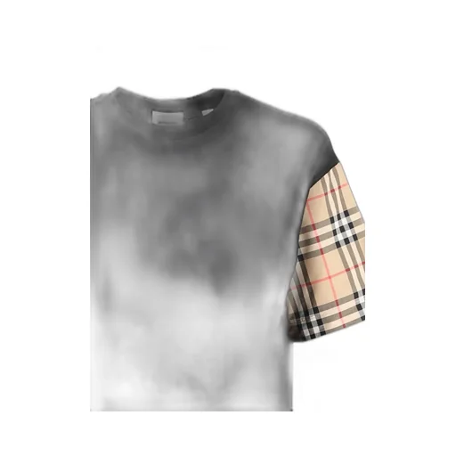 Vintage Check-Sleeved Crewneck T-Shirt