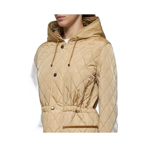 Quilted Hooded Drawstring Coat