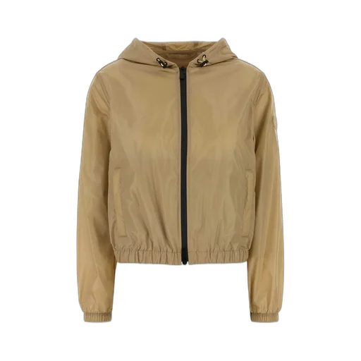 Logo Printed Hooded Zipped Jacket
