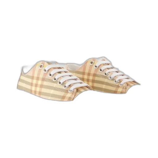 Checked Lace-Up Sneakers