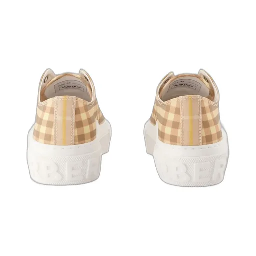 Checked Lace-Up Sneakers