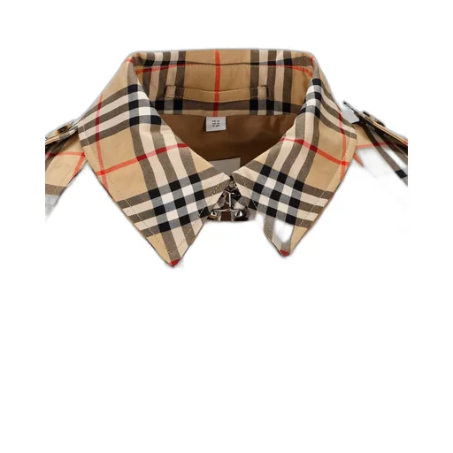 Vintage Check-Printed Belted Trench Coat