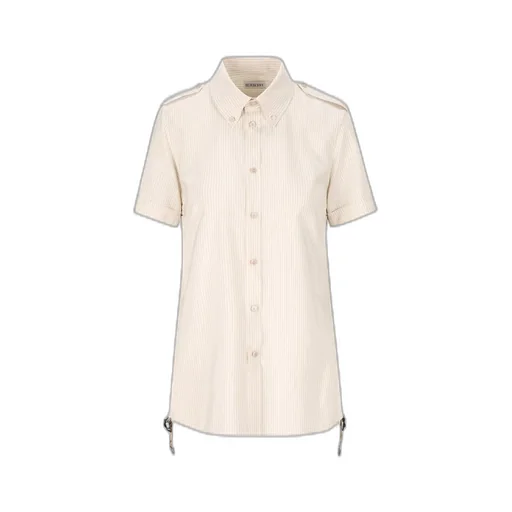 Striped Drawstring Hem Shirt