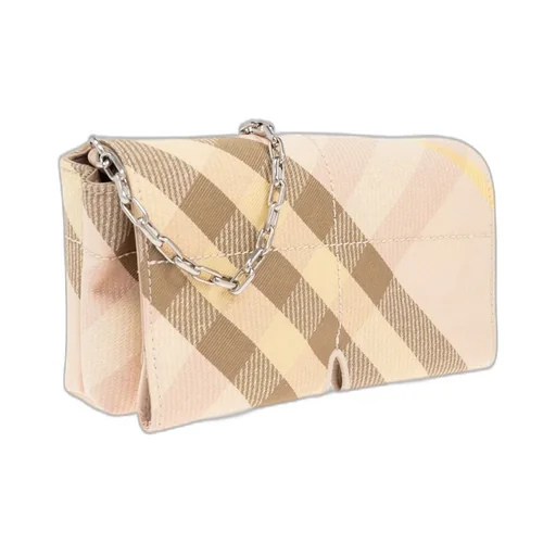 Checked Mini Snip Chain-Linked Clutch Bag