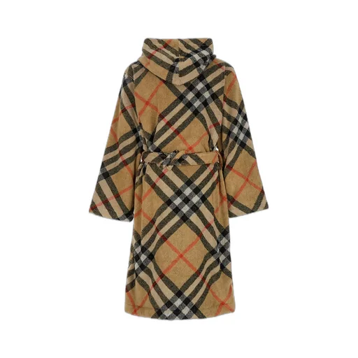 Checked Hooded Robe