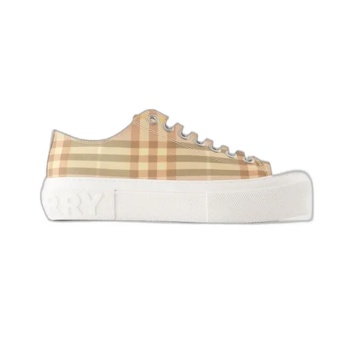 Checked Lace-Up Sneakers
