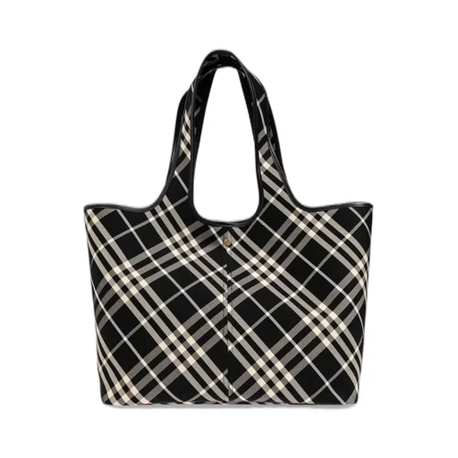 Vintage Checked Medium Top Handle Bag