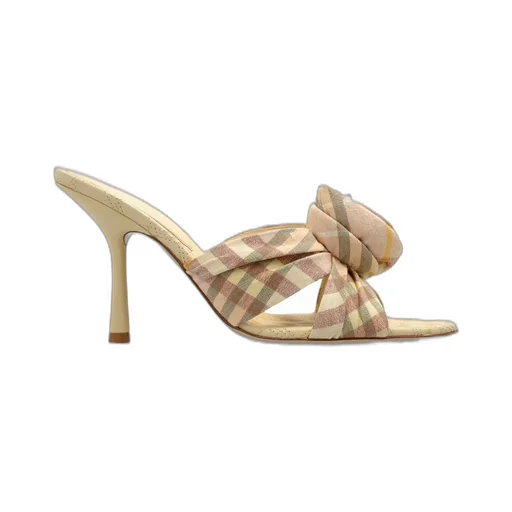 Mews Rose Detailed Checked Mules