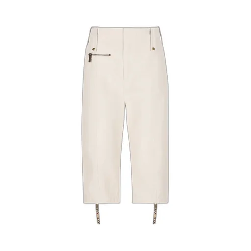 Zip-Detailed Cropped Trousers