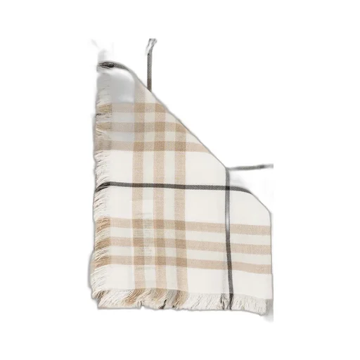 Checked Frayed-Edge Scarf
