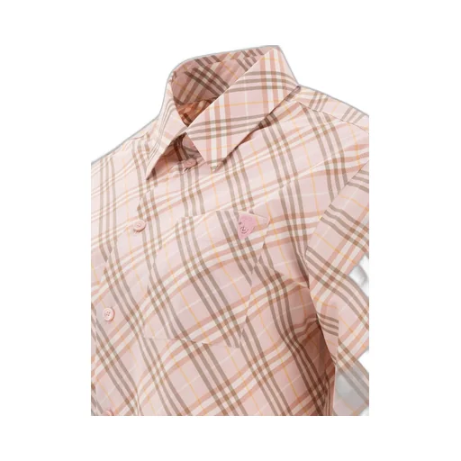 Logo Embroidered Checkered Shirt