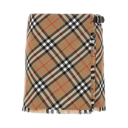 Checked Pleated Mini Skirt
