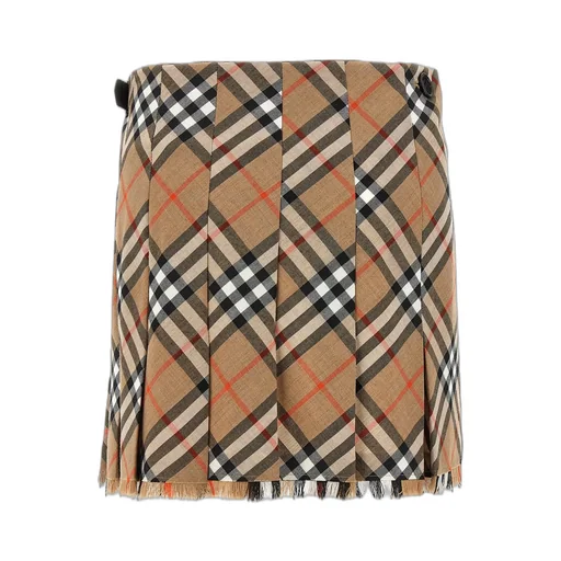 Checked Pleated Mini Skirt