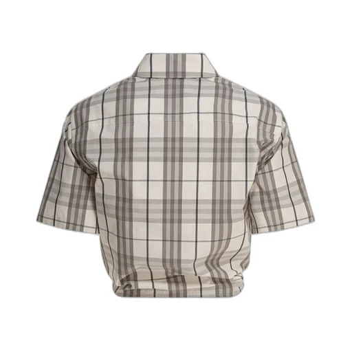 Cropped Checked Shirt