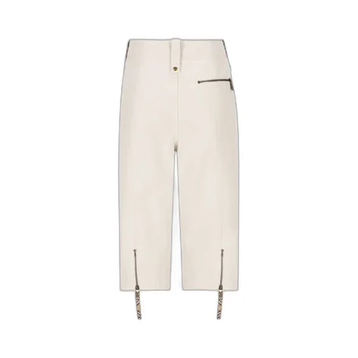 Zip-Detailed Cropped Trousers