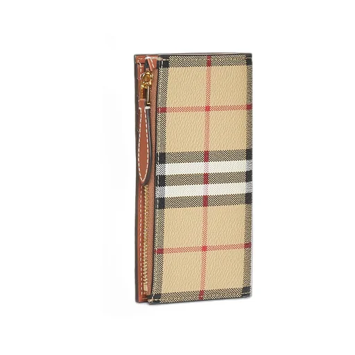 Checked Zip-Up Wallet