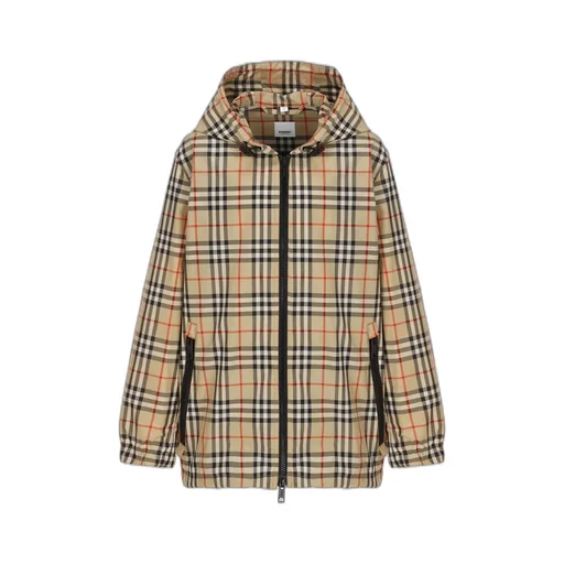 Checked Hooded Jacket