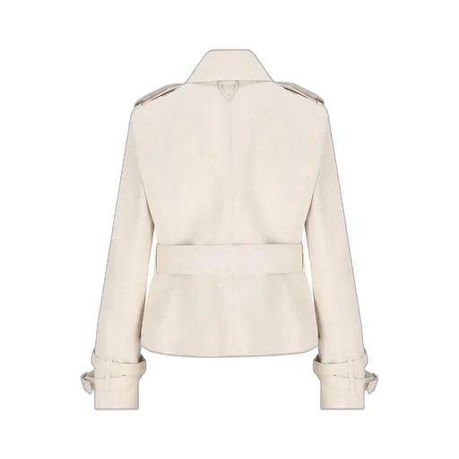 Belted Waist Zipped Trench Coat