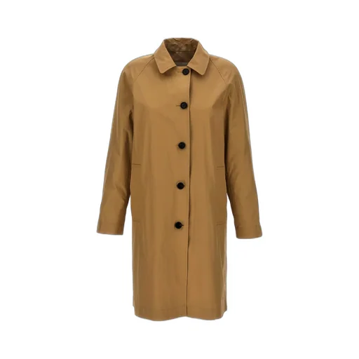 Reversible Check-Printed Buttoned Car Coat